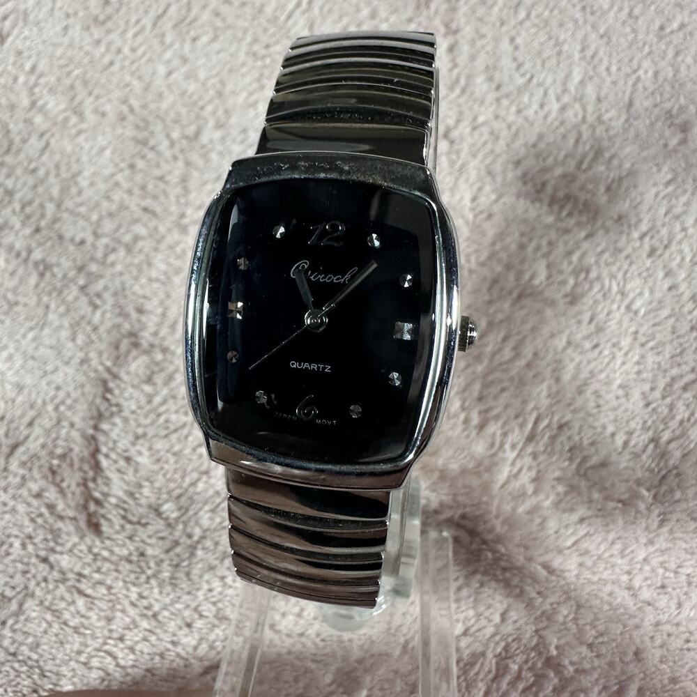 Osirock Women Stretch Band Rectangle Black Dial Quartz Watch